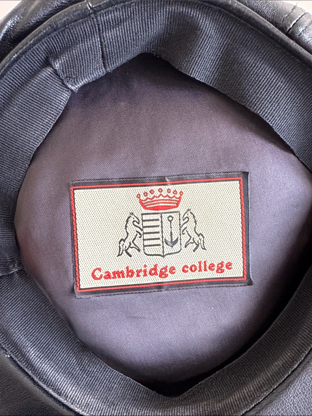 Black Leather Baker Boy Cap - Picture 2 of 5